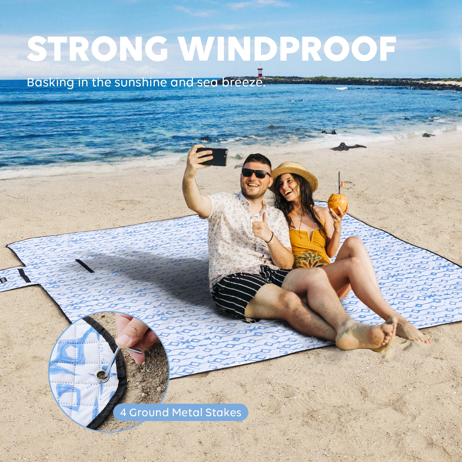 ZAZE Picnic Blankets Beach Blanket Extra Large zazeofficial